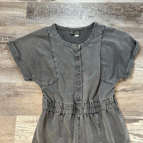 Saturday Sunday by Anthropologie Gray Jumpsuit XS Cinched Waist Utility Romper - Picture 3 of 8